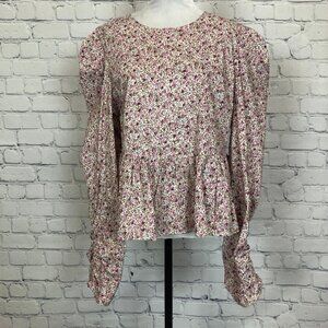Hyacinth House Tuckernuck Floral Mia Blouse Size L